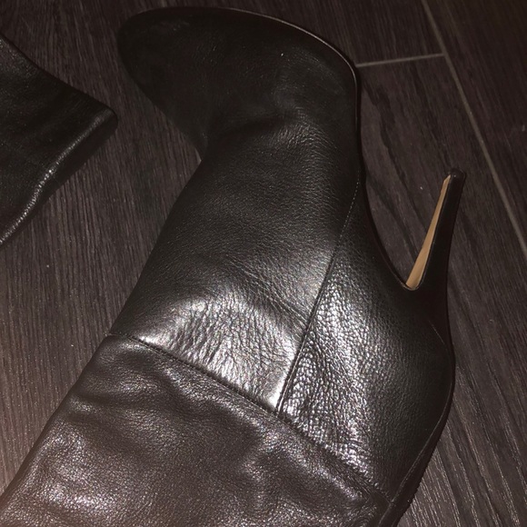 CASADEI BLACK LEATHER MIDSHAFT BOOTS SZ 39 - Picture 8 of 13